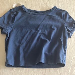 blue crop top from shein